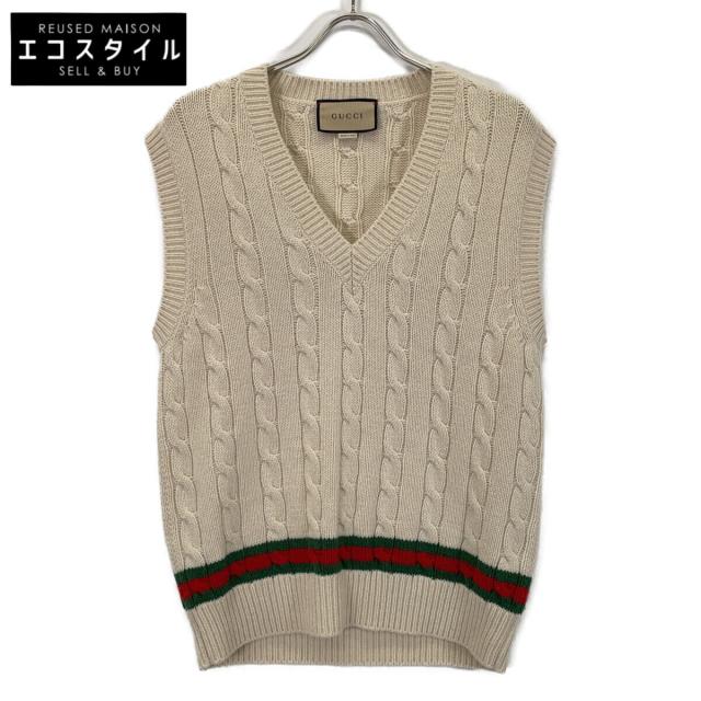 GUCCI グッチ ベスト M ホワイト レディース