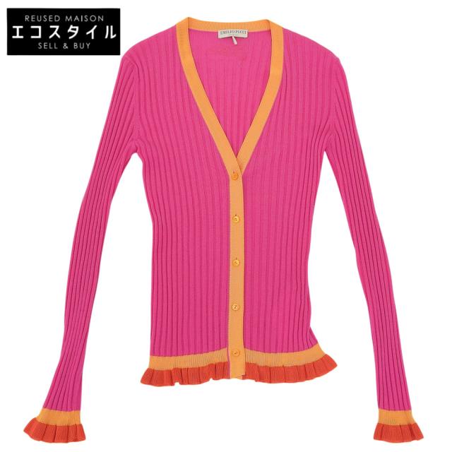 Emilio Pucci エミリオプッチ トップス M ピンク/イエロー/オレンジ レディース