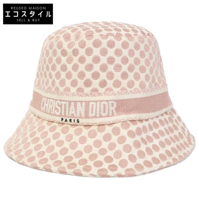 Christian Dior クリスチャンディオール 帽子 58 ピンク レディース