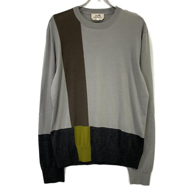 HERMES エルメス トップス L グレー メンズ