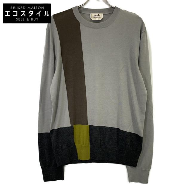 HERMES エルメス トップス L グレー メンズ