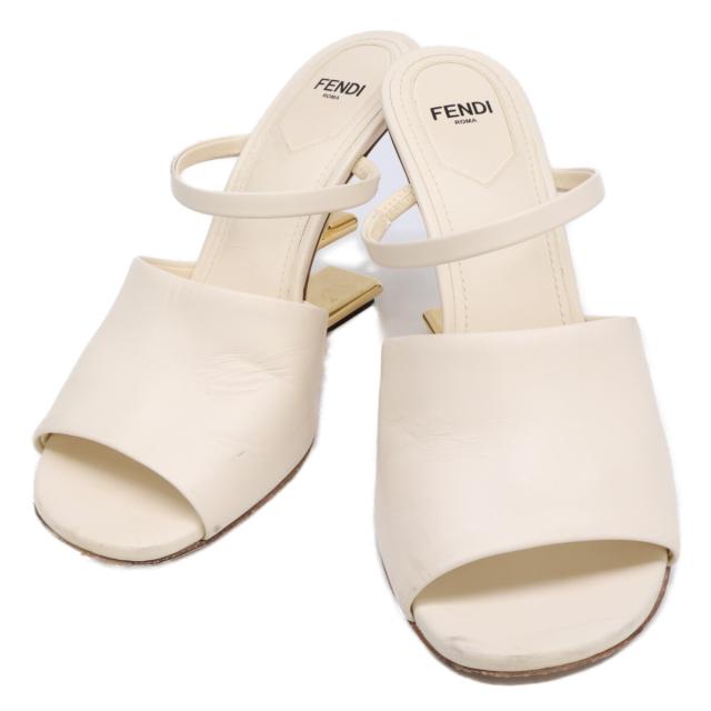 FENDI フェンディ シューズ 37 アイボリー/ゴールド レディース_1
