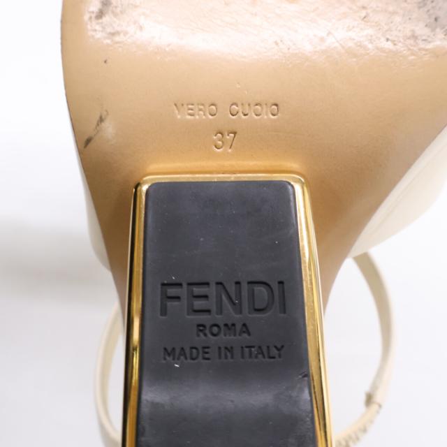 FENDI フェンディ シューズ 37 アイボリー/ゴールド レディース_7