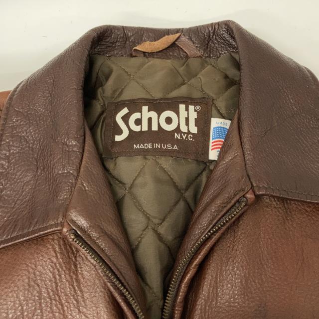 SCHOTT ショット ジャケット 36 ブラウン メンズ 【公式通販】