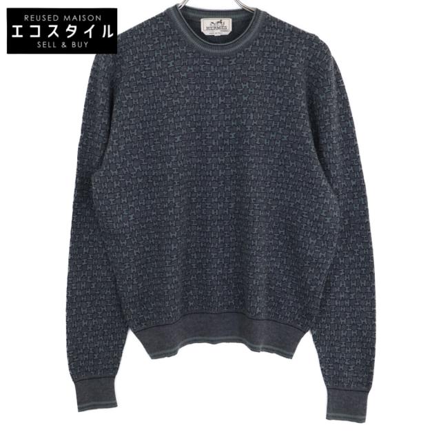 HERMES エルメス トップス M グレー メンズ