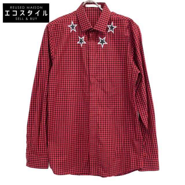 GIVENCHY ジバンシィ トップス 41 レッド×ブラック メンズ