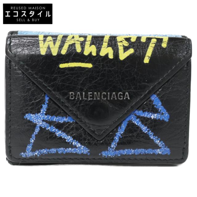 BALENCIAGA バレンシアガ 三つ折り財布（小銭入れあり） ブラック レディース
