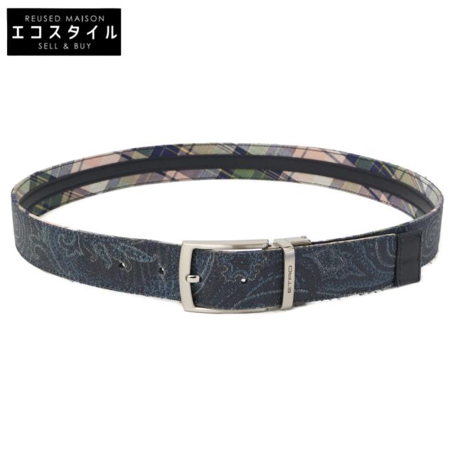 ETRO エトロ ベルト ネイビー系 メンズ