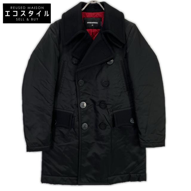 DSQUARED2 ディースクエアード コート 44 ブラック メンズ