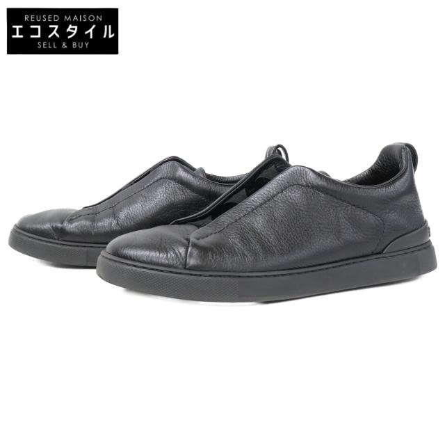 ZEGNA ゼニア シューズ UK8 ブラック メンズ