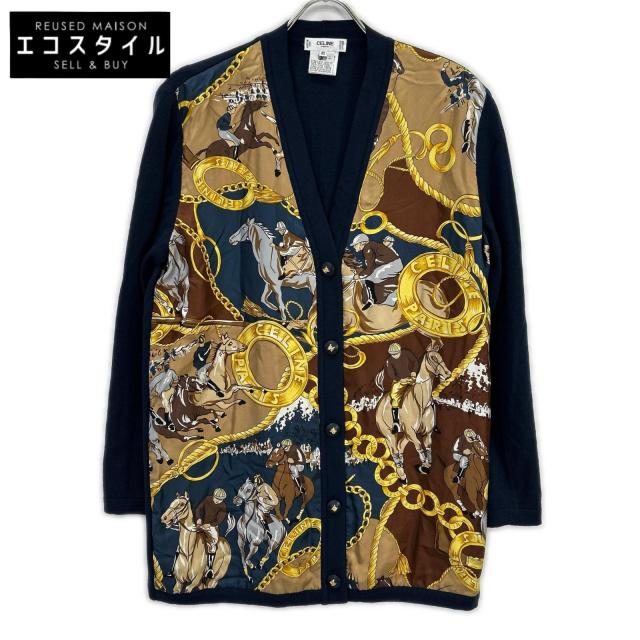 CELINE セリーヌ トップス 40 ネイビー レディース