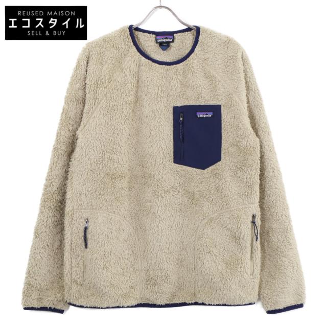 patagonia パタゴニア トップス L ベージュ/ネイビー メンズ