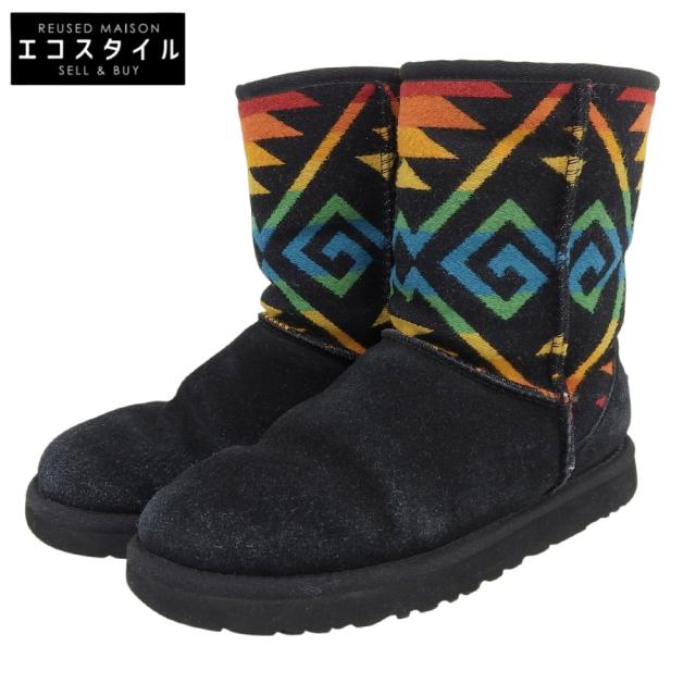 UGG アグ シューズ 7(US) ブラック/マルチカラー レディース