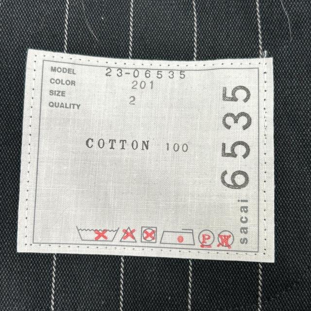 sacai サカイ スカート 2 ブラック／ネイビー レディース_3