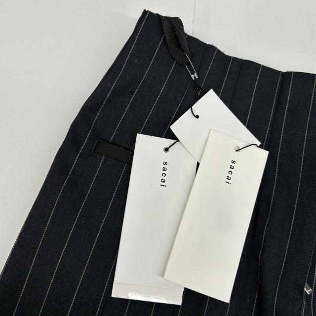 sacai サカイ スカート 2 ブラック／ネイビー レディース_6