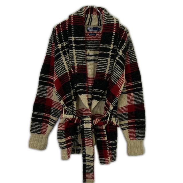 POLO RALPH LAUREN ポロ ラルフローレン トップス L アイボリー×ブラック×レッド メンズ_1