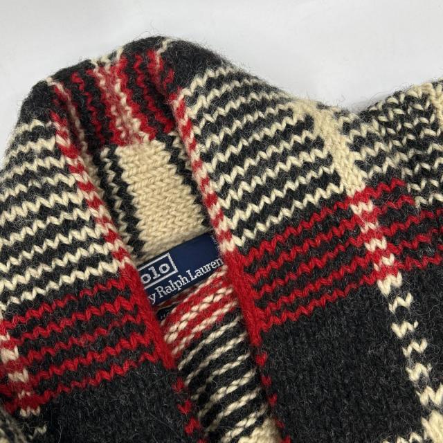POLO RALPH LAUREN ポロ ラルフローレン トップス L アイボリー×ブラック×レッド メンズ_8