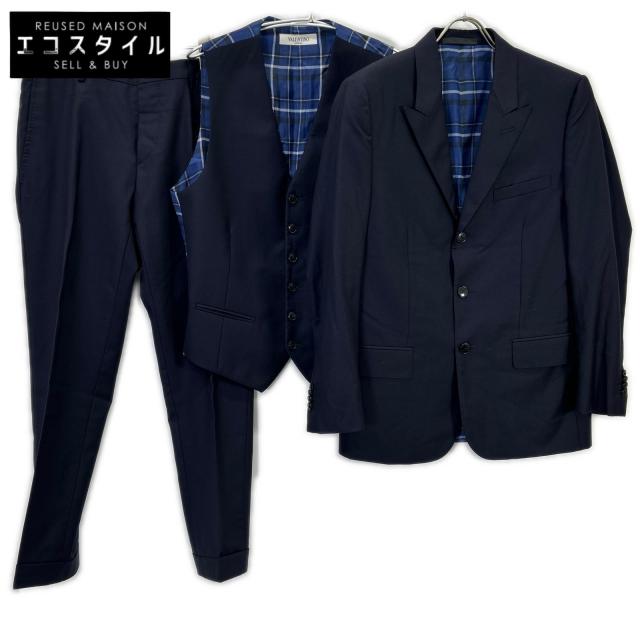 VALENTINO ヴァレンティノ スーツ セットアップ 46 ネイビー メンズ