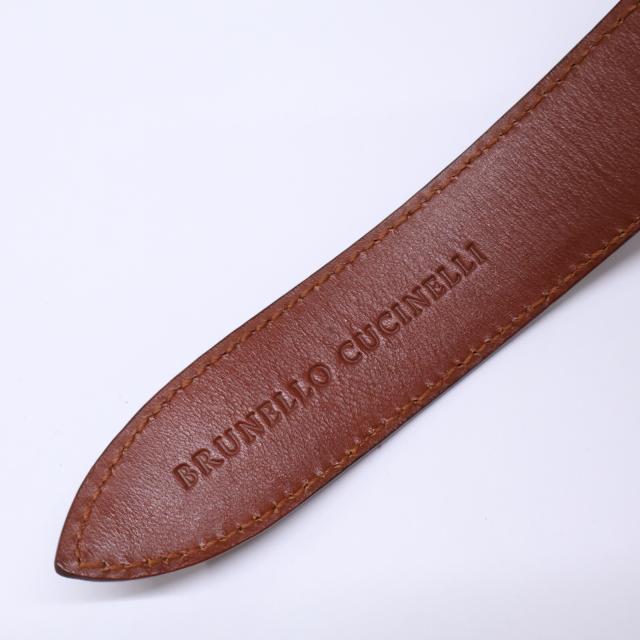 BRUNELLO CUCINELLI ブルネロクチネリ ベルト 95 ブラウン メンズ