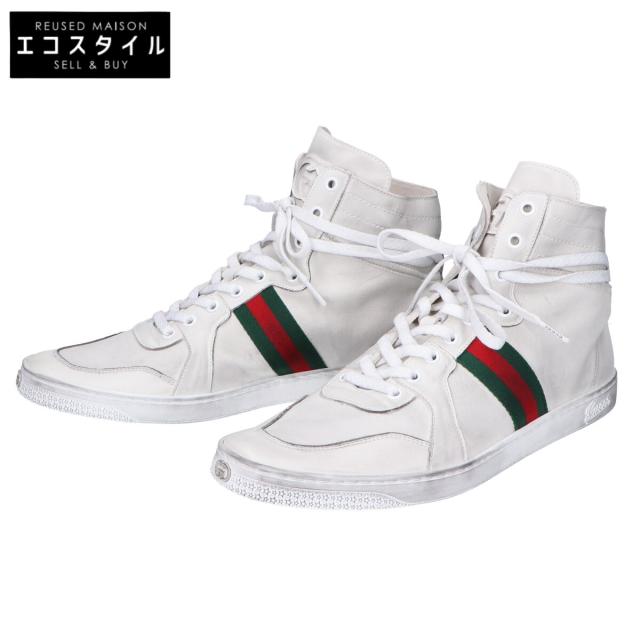 GUCCI グッチ シューズ 10 ホワイト メンズ