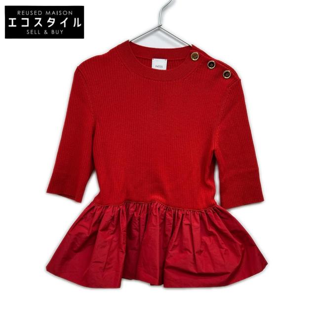 PATOU パトゥ トップス S レッド レディース