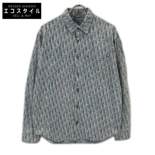 DIOR ディオール トップス 37 ブルー×ホワイト メンズ