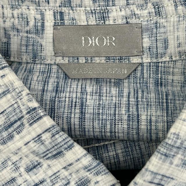DIOR ディオール トップス 37 ブルー×ホワイト メンズ_4