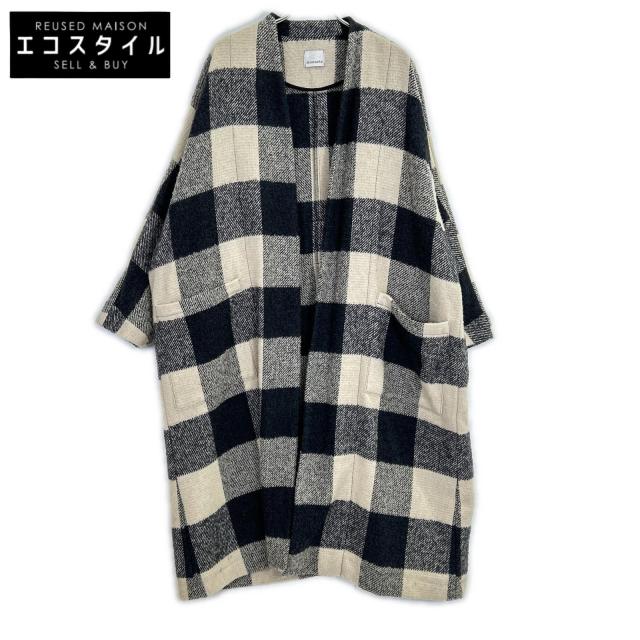 Honnete オネット コート ベージュ×グレー レディース