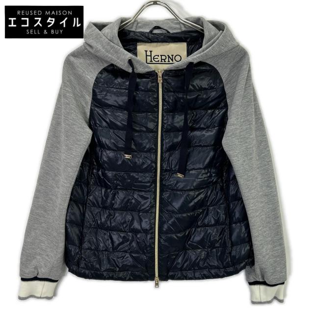 HERNO ヘルノ トップス 38 ネイビー／グレー レディース 18,641円
