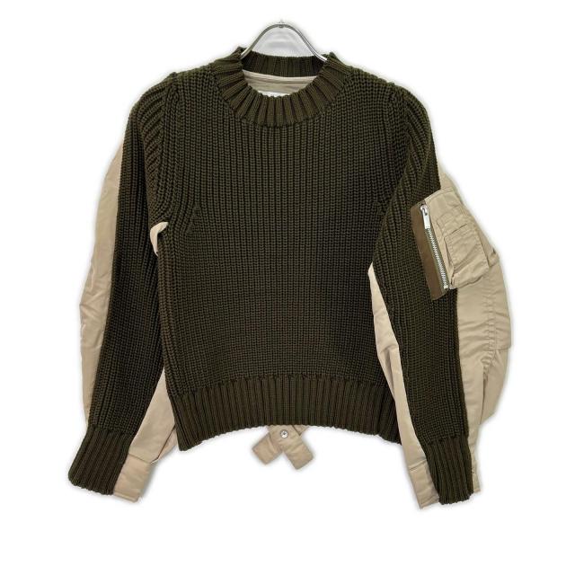 sacai サカイ トップス 1 オリーブ×ベージュ レディース