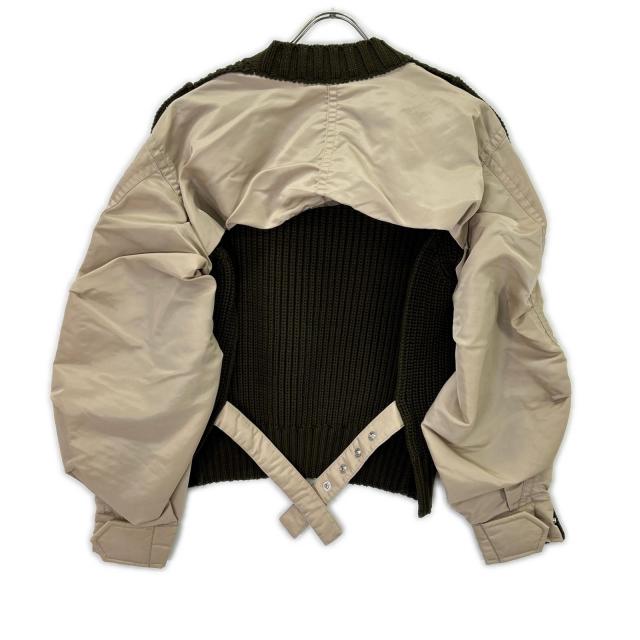 sacai サカイ トップス 1 オリーブ×ベージュ レディース