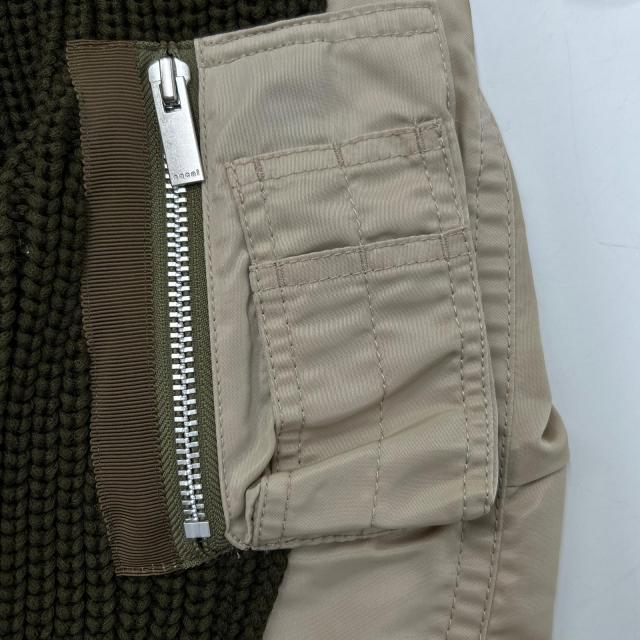 sacai サカイ トップス 1 オリーブ×ベージュ レディース