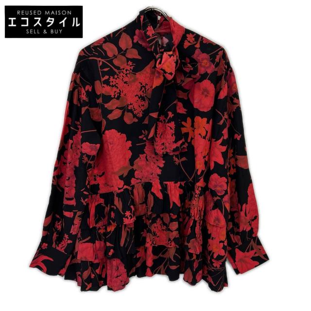 VALENTINO ヴァレンティノ トップス ブラック／レッド レディース