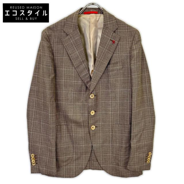 ISAIA イザイア ジャケット ブラウン メンズ