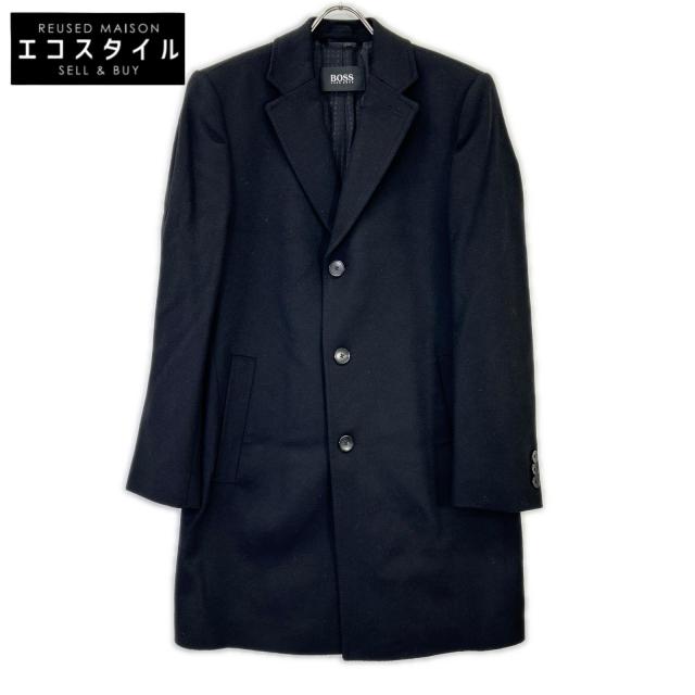 HUGO BOSS ヒューゴボス コート 48 ブラック メンズ