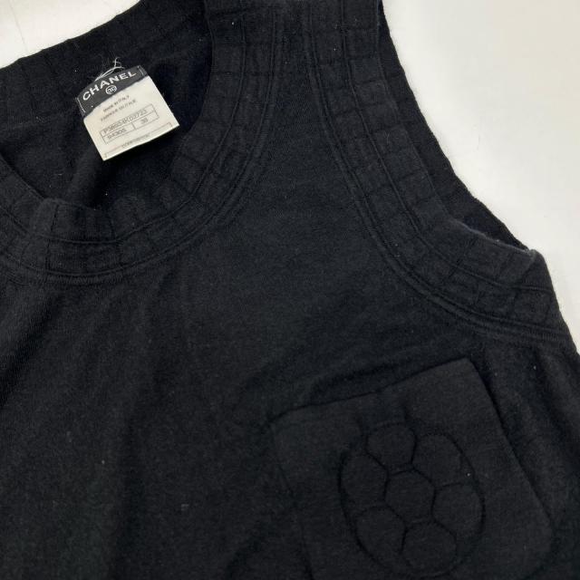 CHANEL シャネル ベスト 38 ブラック レディース_5