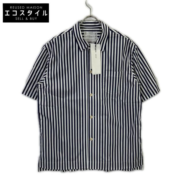 sacai サカイ トップス 2 ホワイト/ネイビー メンズ