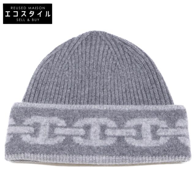 HERMES エルメス 帽子 M グレー レディース