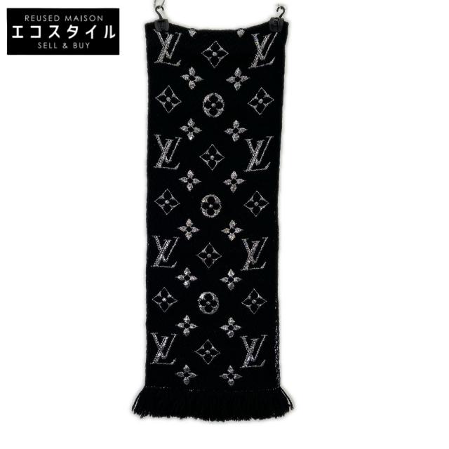LOUIS VUITTON ルイヴィトン マフラー ブラック レディース
