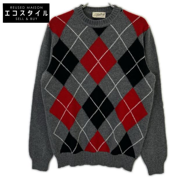 St.moritz サンモリッツ トップス グレー×レッド×ブラック メンズ