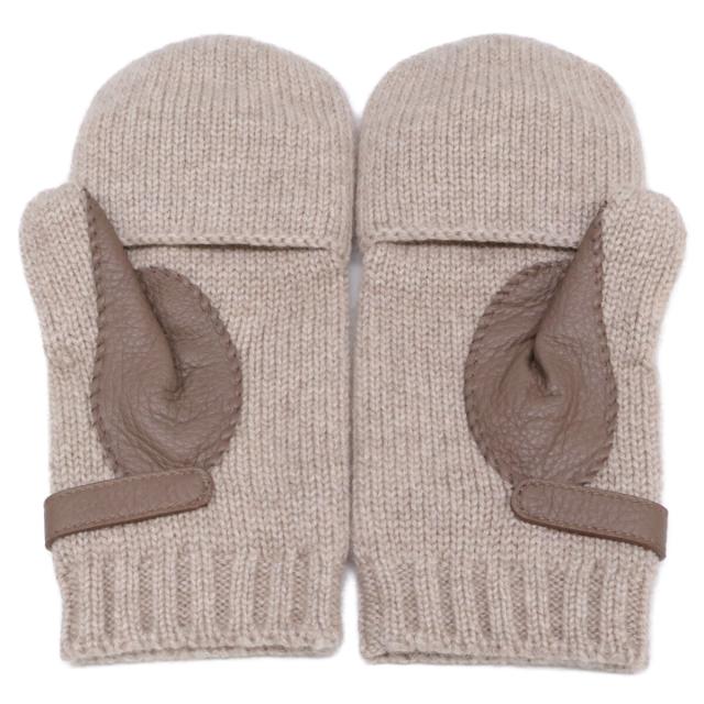 HERMES エルメス グローブ M ベージュ レディース_3