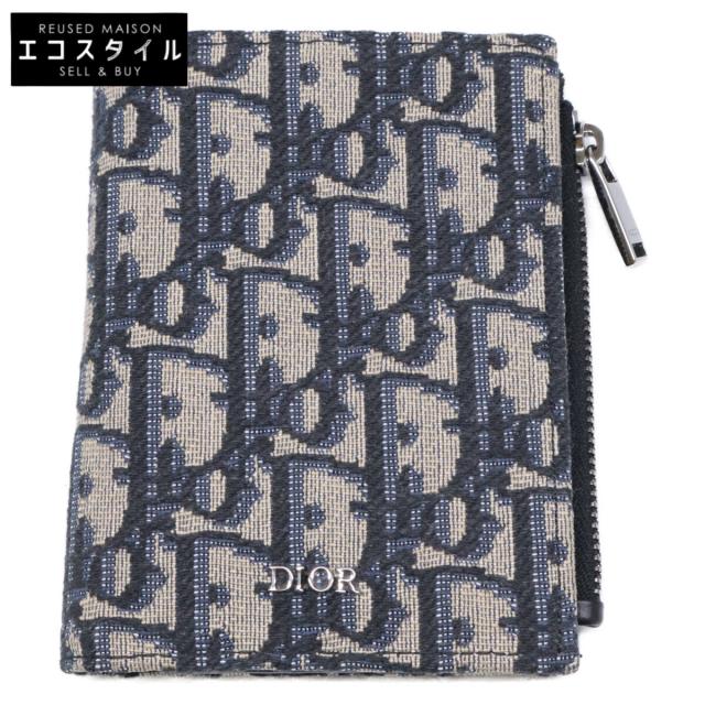 DIOR ディオール 二つ折り財布（小銭入れあり） ネイビー系 メンズ
