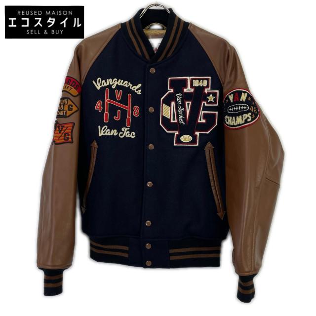 VAN JACKET ヴァンジャケット ジャケット L ネイビー×ブラウン メンズ
