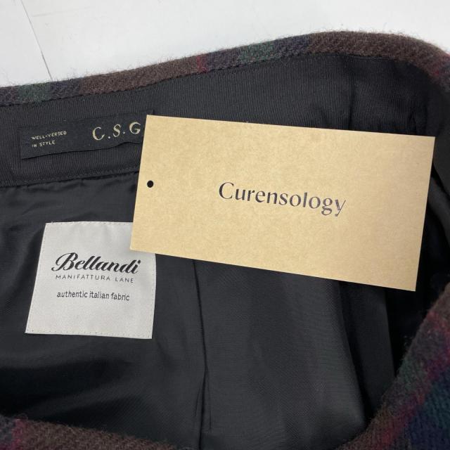 カレンソロジー Curensology スカート 38 ブラウン×グリーン レディース_3