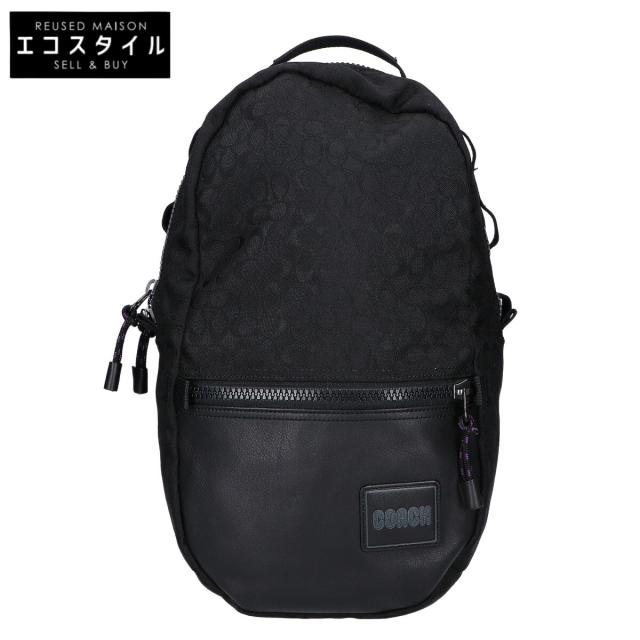美品 COACH リュック ブラック COACH コーチ リュック バックパック ブラック/カモフラージュ メンズ