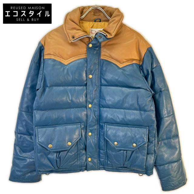 Y2 LEATHER ワイツーレザー ジャケット 36 ブルー×ブラウン メンズ