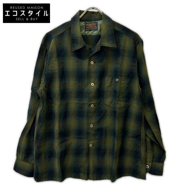 PENDLETON ペンドルトン トップス L グリーン/ブルー メンズ