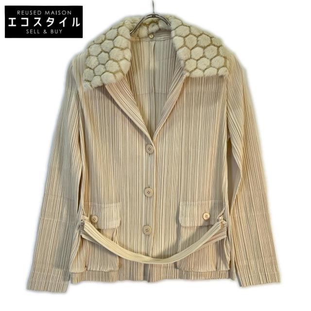 PLEATS PLEASE プリーツプリーズ ジャケット 3 アイボリー レディース