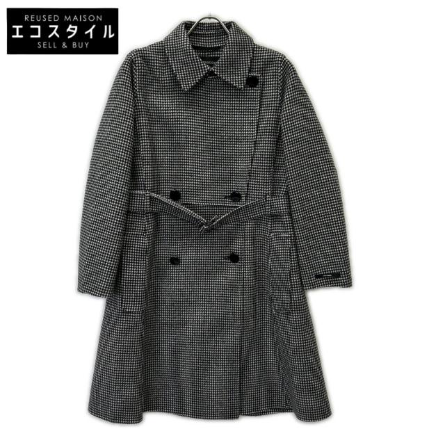 SPORTMAX スポーツマックス コート 42 ブラック×ホワイト レディース