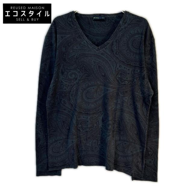 ETRO エトロ トップス L ネイビー メンズ
